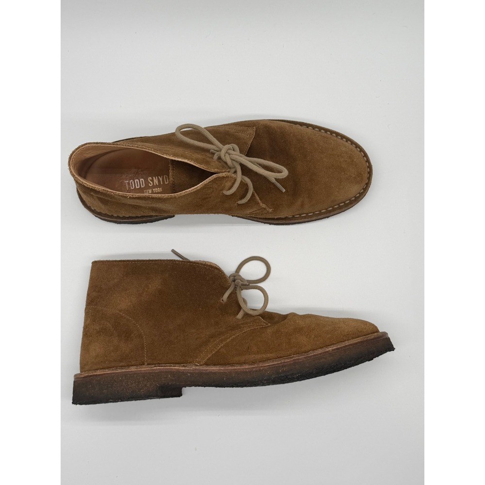 Todd Snyder Nomad Suede Chukka Boots Mens 8 Brown Crepe Sole Made in Italy